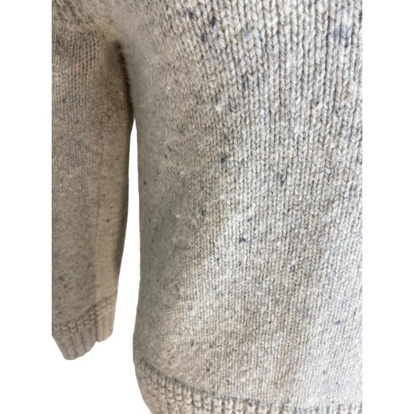 Mantaray Wool Fisherman’s Sweater Cream Size S Coastal Preppy Minimalist Cozy - Picture 10 of 15